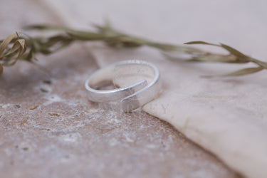 solid silver adjustable ring